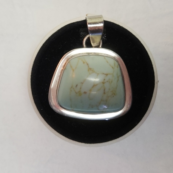 Vintage Sterling silver turquoise pendant - Picture 1 of 10